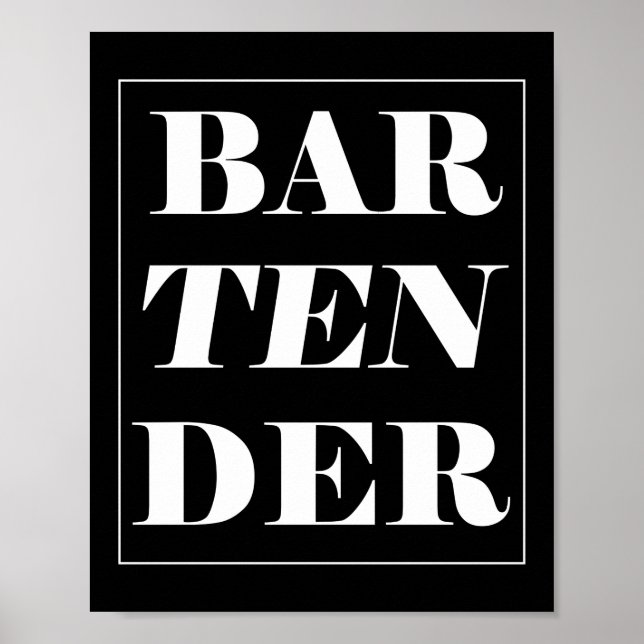 Barkeeper Funny Barkeeper Mixologe Poster (Vorne)
