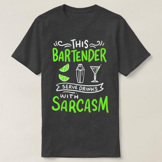 Barkeeper Funny Barkeeper T-Shirt (Design vorne)