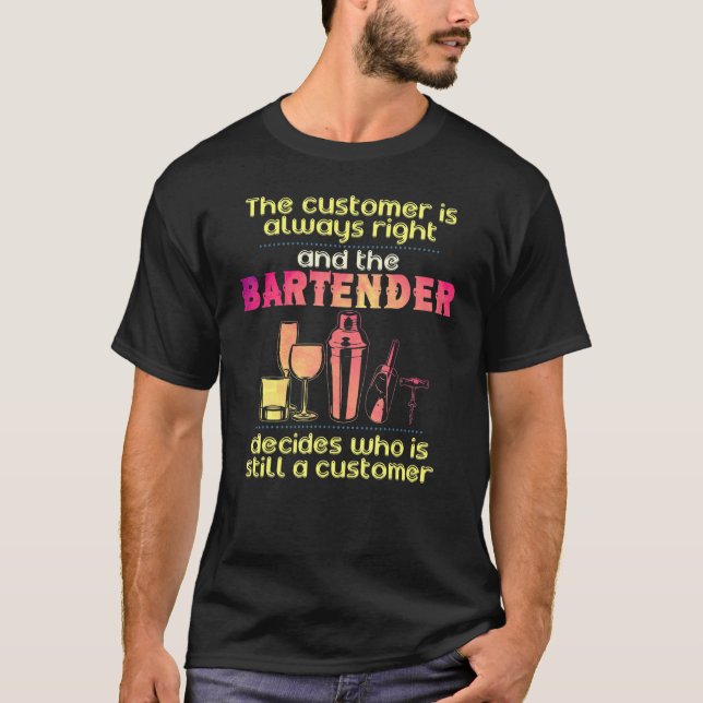Barkeeper für Barista Bartending T-Shirt (Vorderseite)