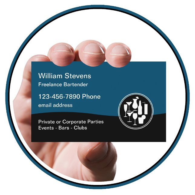 Barkeeper für die Vermietung moderner Visitenkarte (Von Creator hochgeladen)