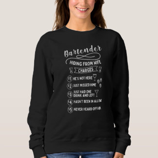 Barkeeper für einen Barman, der sich vor Ehefrauen Sweatshirt