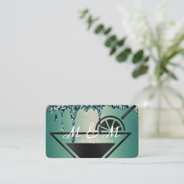 Barkeeper für Ihr Party Visitenkarte (Stehend Vorderseite)