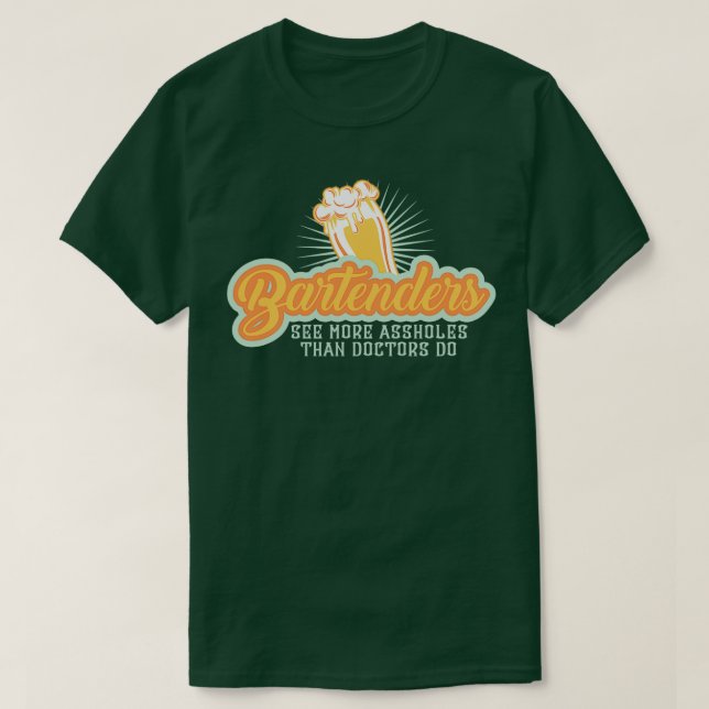 Barkeeper für Männer Frauen Mixologe Tapster Koch  T-Shirt (Design vorne)