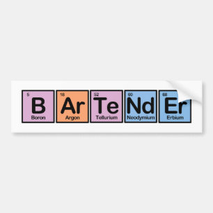 Barkeeper gemacht von den Elementen Autoaufkleber