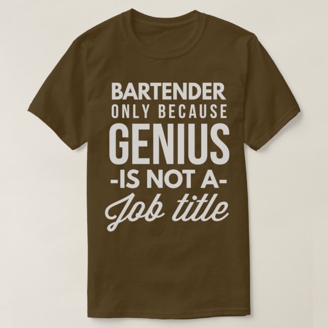 Barkeeper Genius T-Shirt (Design vorne)