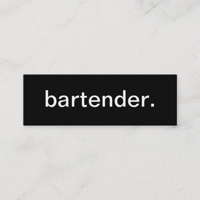 Barkeeper-Geschäfts-Karte Mini Visitenkarte (Vorderseite)