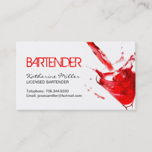 Barkeeper-Geschäfts-Karte Visitenkarte