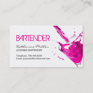 Barkeeper-Geschäfts-Karte Visitenkarte