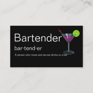 Barkeeper-Geschäfts-Karten Visitenkarte