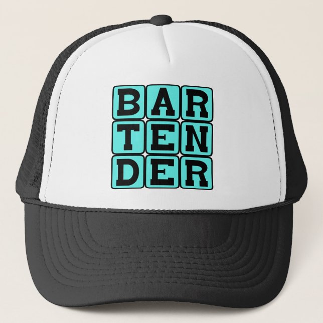 Barkeeper, Getränkeautomat Truckerkappe (Vorderseite)