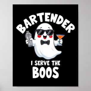 Barkeeper Halloween Kostüm I diene den Boos Men W Poster