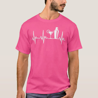 Barkeeper Heartbeat Funny Bartending Lover T-Shirt