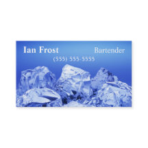 Barkeeper Ice Cube Business Cards - Blassblau Zurü