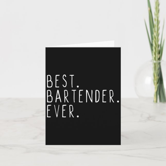 Barkeeper immer Cool Funny Bartending Geschenk Chr Karte (Vorderseite)