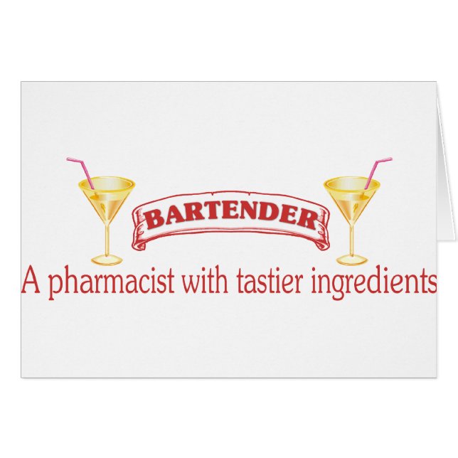 Barkeeper ist Apothekerin (Vorderseite (Horizontal))