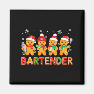 Barkeeper-Job-Gruppe Weihnachtsmann Lebkuchen Weih Magnet