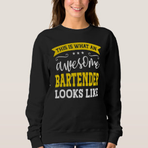 Barkeeper Job Titel Mitarbeiter Funny Worker Barte Sweatshirt