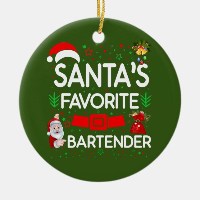 Barkeeper Keramik Ornament (Vorne)