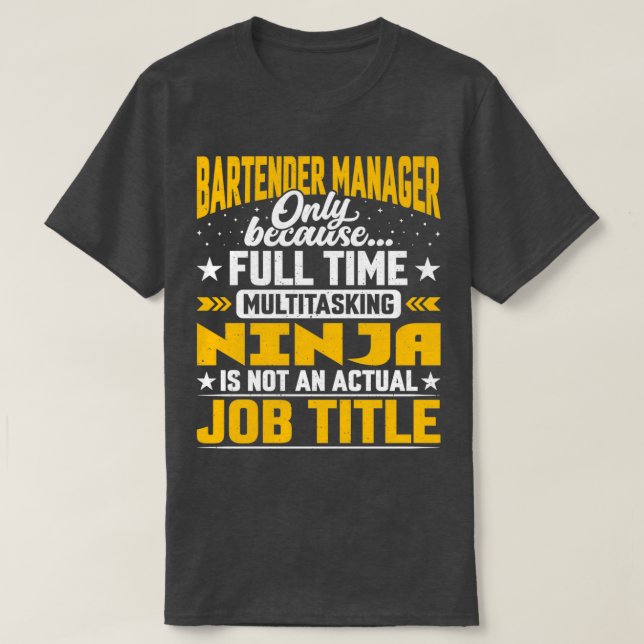 Barkeeper Manager Job Titel Funny Barkeeper CEO Di T-Shirt (Design vorne)