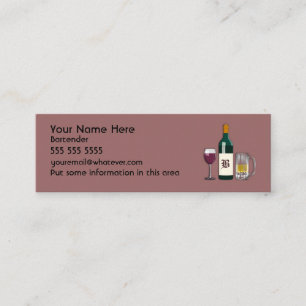 Barkeeper Mauve Mini Visitenkarte