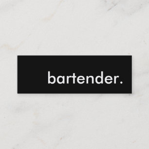 Barkeeper. Mini Visitenkarte