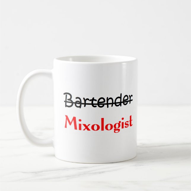 Barkeeper-Mischologe Kaffeetasse (Links)