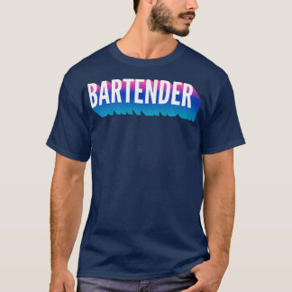 Barkeeper mit langer strahlender Schatten T-Shirt