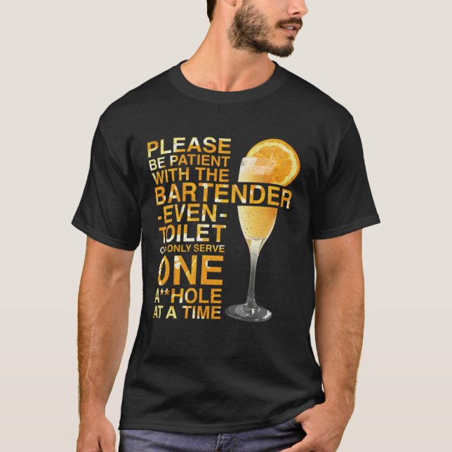 Barkeeper Mixologe bitte mit dem Ba T-Shirt (Vorderseite)