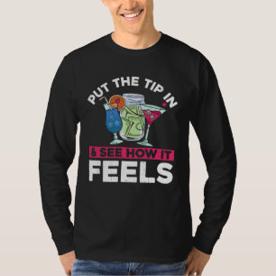 Barkeeper Mixologe steckte das Trinkgeld hinein un T-Shirt