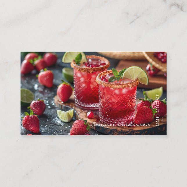 Barkeeper Mixologist Business Cards Visitenkarte (Vorderseite)
