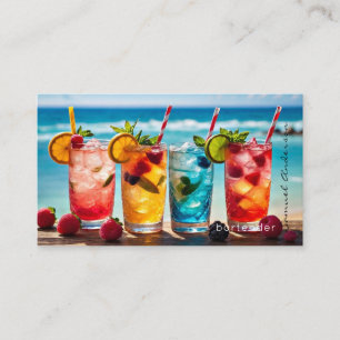 Barkeeper Mixologist Business Cards Visitenkarte