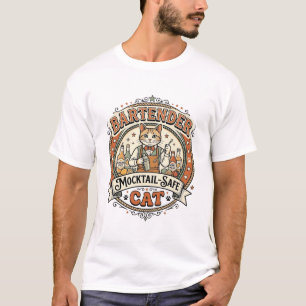 Barkeeper Mocktail-sicher Katze Barkeeper Mocktail T-Shirt