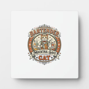 Barkeeper Mocktail-sicherer Katze Barkeeper Mockta Fotoplatte