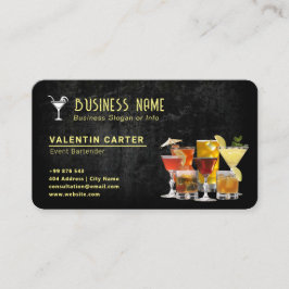Barkeeper | Modernes Schwarz Visitenkarte