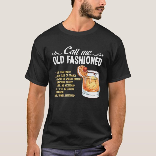 Barkeeper nennen mich altmodische Cocktailkreation T-Shirt (Vorderseite)