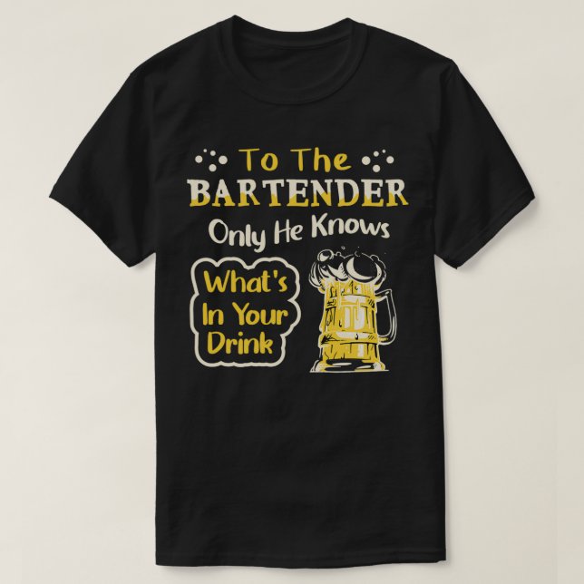 Barkeeper Party Cocktail Pub 5 T-Shirt (Design vorne)