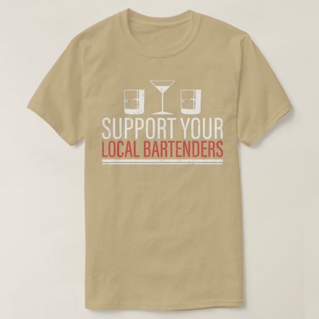Barkeeper Party Cocktail Shaker Pub 5 T-Shirt (Design vorne)