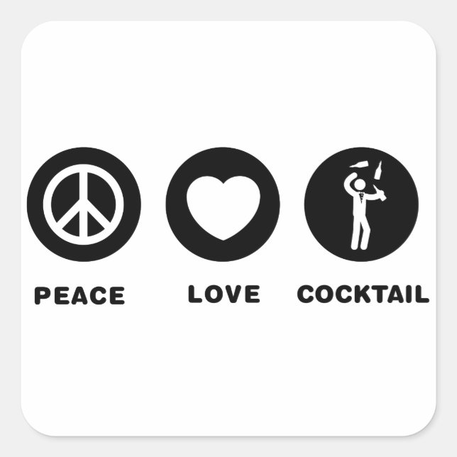 Barkeeper Quadratischer Aufkleber (Vorderseite)