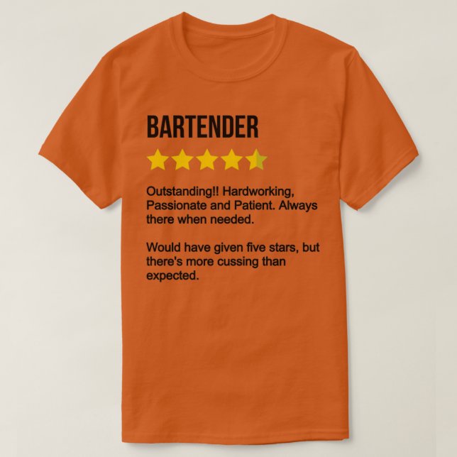Barkeeper Review T-Shirt (Design vorne)