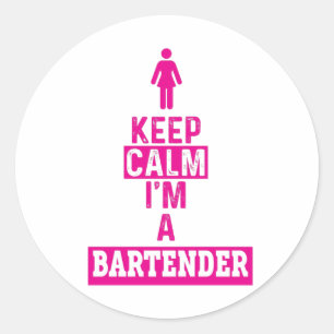 Barkeeper Runder Aufkleber