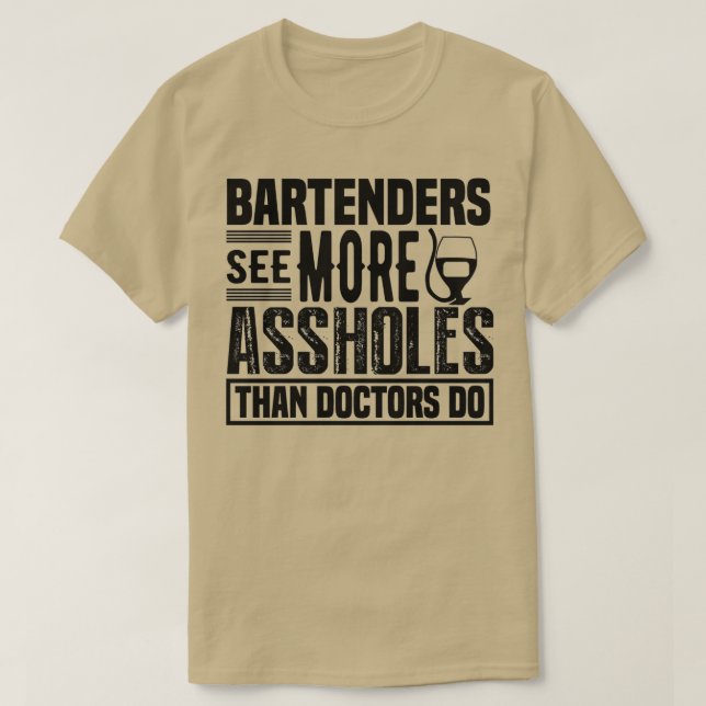 Barkeeper sehen mehr T-Shirt (Design vorne)