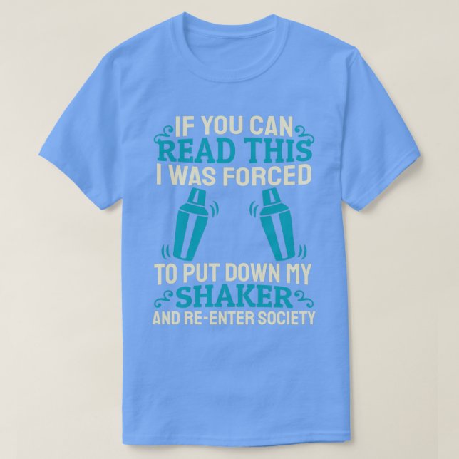 Barkeeper Shaker Serving Drinks Barmaid Barman Bar T-Shirt (Design vorne)