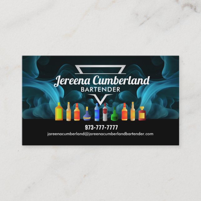 Barkeeper Slogans Business Cards Visitenkarte (Vorderseite)