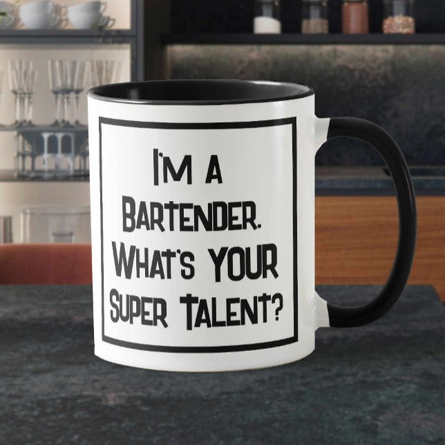 Barkeeper Super Talent. Barman Two Tone Coffee Tas Tasse (Von Creator hochgeladen)
