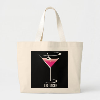 Barkeeper-Taschen-Tasche Rosa Martini Jumbo Stoffbeutel