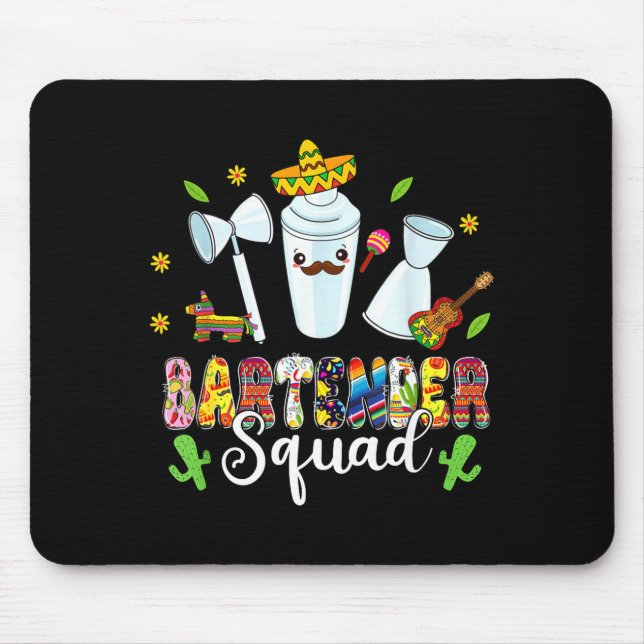 Barkeeper-Team lässt Fiesta Cinco De Mayo Mexikani Mousepad (Vorne)