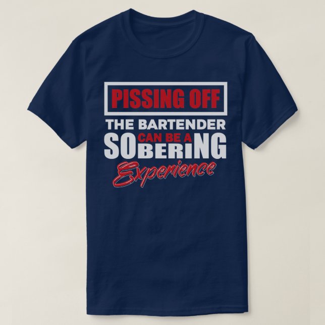Barkeeper trinken im Restaurant T-Shirt (Design vorne)