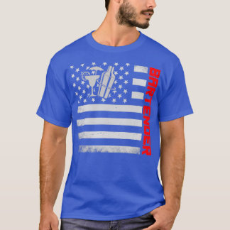 Barkeeper US-Flaggenmaske T-Shirt