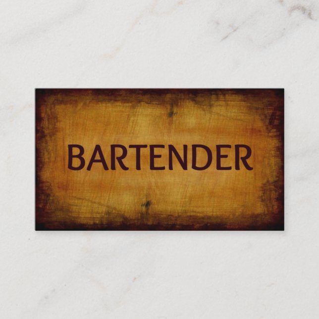 Barkeeper Visitenkarte (Vorderseite)