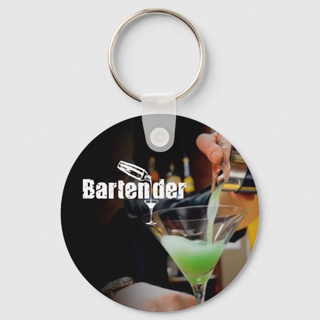 Barkeeper Visitenkarte Schlüsselanhänger (Vorderseite)